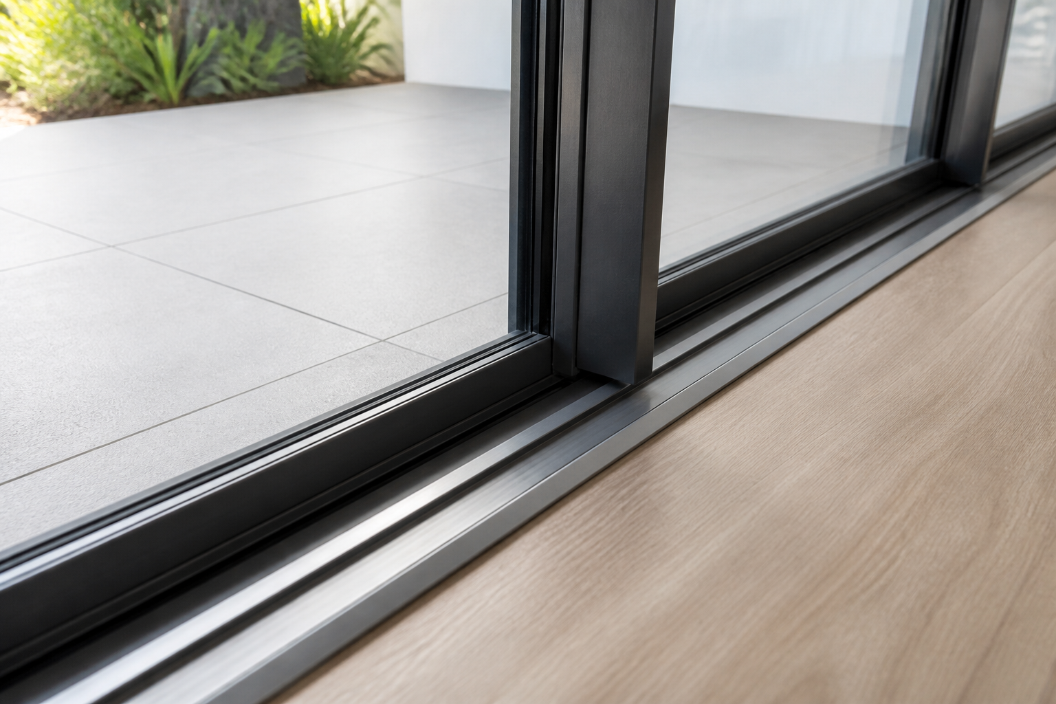 Clean sliding-door tracks and glass after a builders clean on an Australian new build