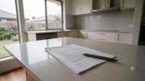 Building contract and scope of works defining who pays for the builders clean